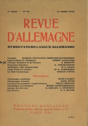 Revue d'Allemagne et des pays de langue allemande - occasion