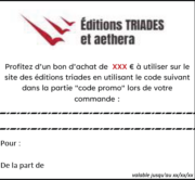 Bon d'achat / chèque cadeau